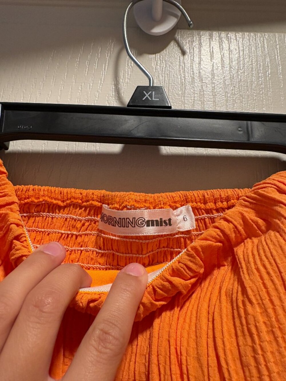 LONG STRAPLESS ORANGE DRESS - Picture 2 of 2